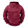 Men's Casual Hooded Zip Up Sweatshirt with Multi Pockets Long Sleeve