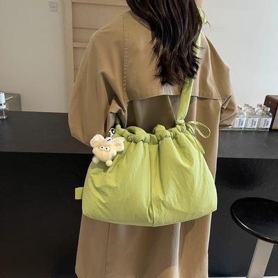 Autumn and Winter New Personalized Large-capacity Cotton Clothing Bag Women's Shoulder Tote Bag Fashionable and Lightweight Casual Versatile Bag