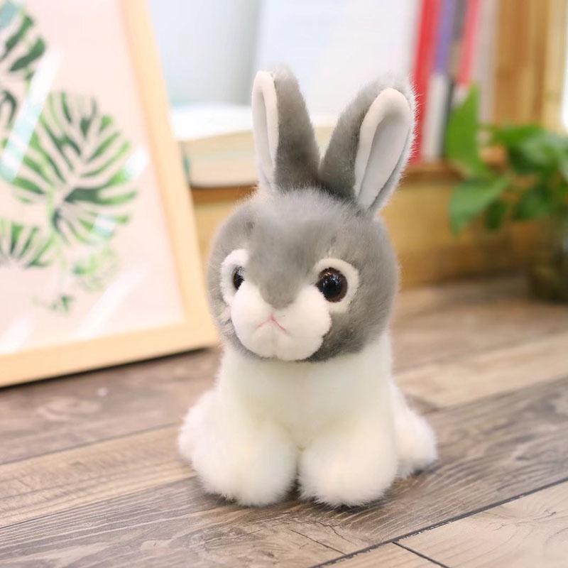 Simulation Adorable Rabbit Plush Doll Soft Stuffed Toy Kids Hugging Pillow Car Sofa Ornament Birthday Gift