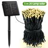 Led Solar String Lights 7m 5m RGB Warm White Solar Fairy String Lights Waterproof Garden Patio Wedding Party Decoration