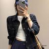 2026 Autumn Retro Short Denim Jacket: Versatile, Stylish, and Casual Spandex Top