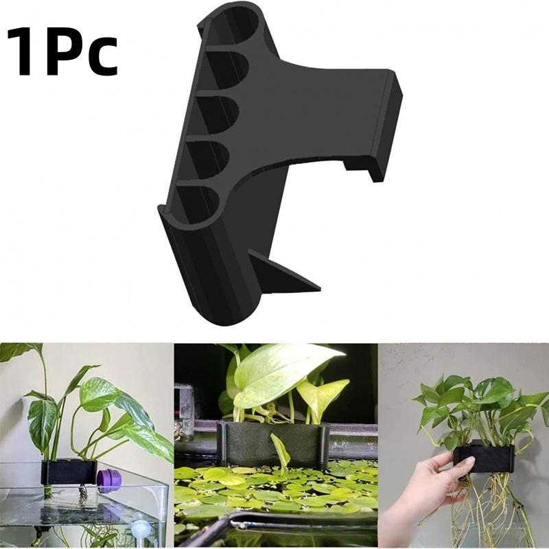 1/2/3Pcs Aquarium Plant Support Basket Plant Cultivation Rack With Integrated Hook Decor Rack Fish Tank Potted Aquarium Shelf