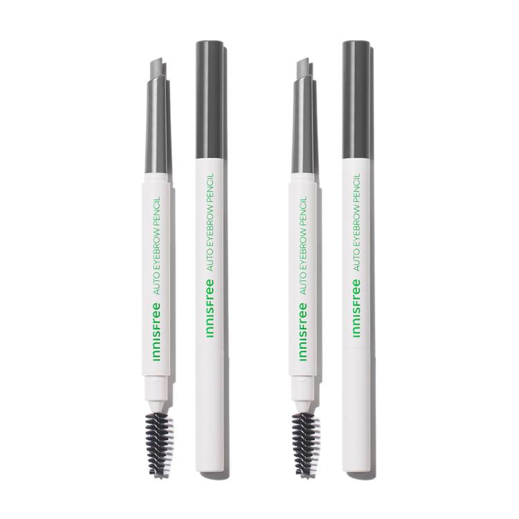 Innisfree Płaski ołówek do brwi 0,3 g x 2 (Nie. 3 Marzycielski Szaro-Porankowy), Koreańskie kosmetyki