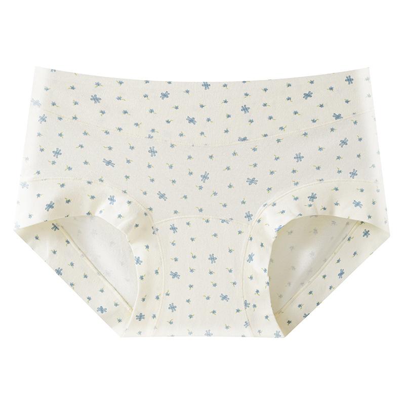 Women's Spring and Autumn Pure Cotton Non Scar Waist Wrapped Hip Extended Crotch Antibacterial Flat Angle Underwear