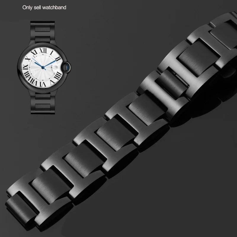 

Для часов Cartier Blue Balloon, браслет из цельной высококачественной стали для мужчин и женщин, выпуклый стальной ремешок для часов 18,11 мм, 20,12 мм 16.8mm