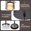 Suspension - NETTLIFE - 1 lumière - LED intégrée - Hauteur réglable - Verre et métal