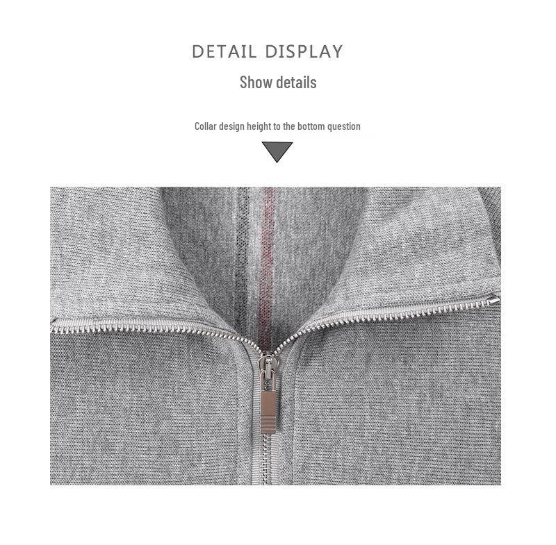 2025 Autumn Korean Casual Striped Raglan Sleeve All-Cotton Zipper Jacket