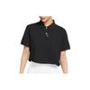 Polo Shirts Women's Black Polo Collar Moderate Straight Fit (Unisex) Polo Shirts DC3427 010