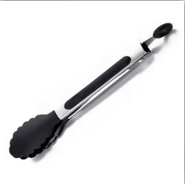 Lebensmittelzange, Küchenzange aus Edelstahl, Silikon, Nylon, rutschfeste Kochklammer, Klemme für Grill, Salatwerkzeuge, Grill, Küchenzubehör