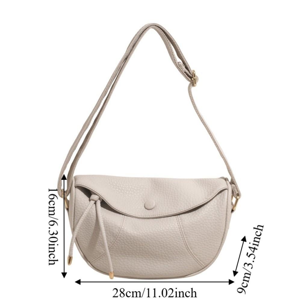 PU Dumpling Shaped Crossbody Bag Versatile Small Size Everyday Bag Travel