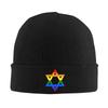 Emblem of Israel Bonnet Hat Cool Knitted Hats Unisex Women Unisex Israeli Flag Warm Winter Skullies Beanies Caps