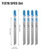 5PC T144D T244D T127D T111C HCS T-Shank Curved Jigsaw Blades For Wood Fast Cutting