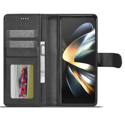 LC.IMEEKE For Samsung Galaxy Z Fold5 5G Wallet Leather Phone Case Stand Calf Texture Phone Cover