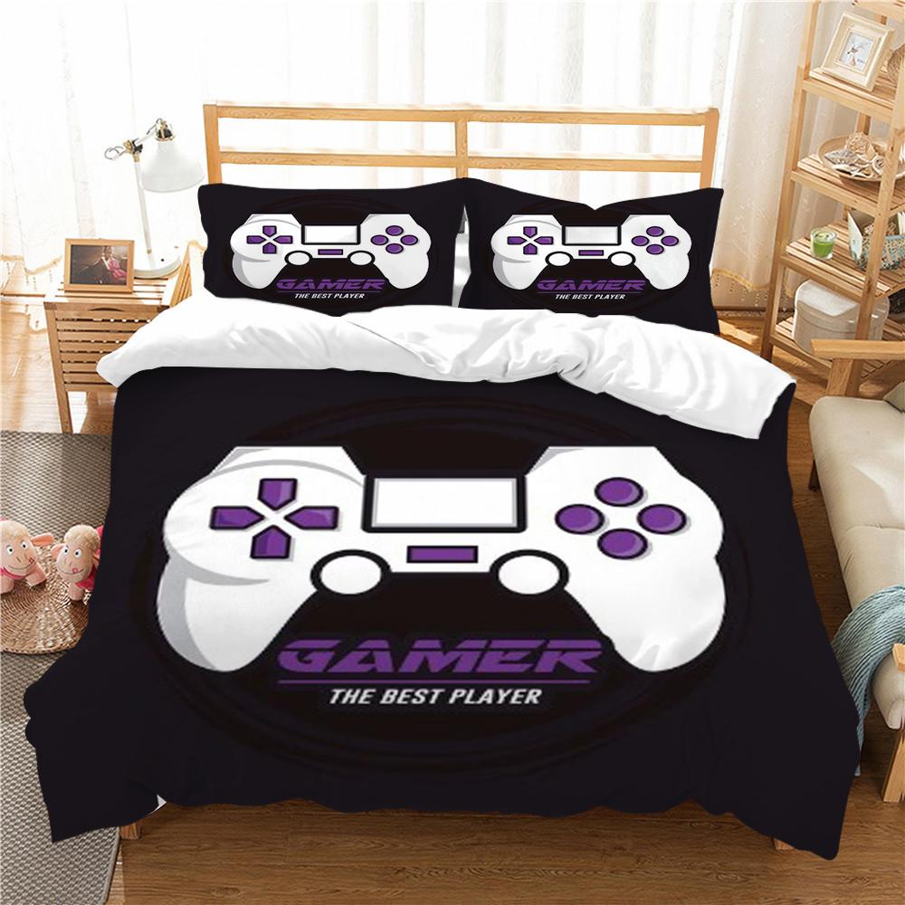 Bedding Cover Suit King Double Size Man Woman High Quality Bed Cover Set 3D Gamer Printed Creative Bedspreads