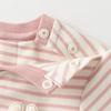 David Bella Girls' Striped Antibacterial Cotton Long Sleeve T-Shirt