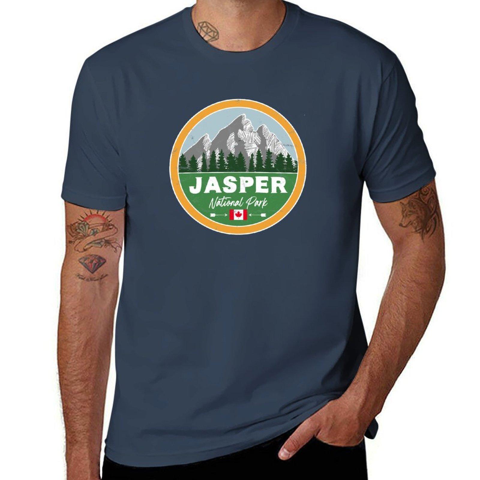 Jasper National Park Alberta Canada Flag Canadian Ab Pride Tshirt Street Fashion Casual Tee Shirt S