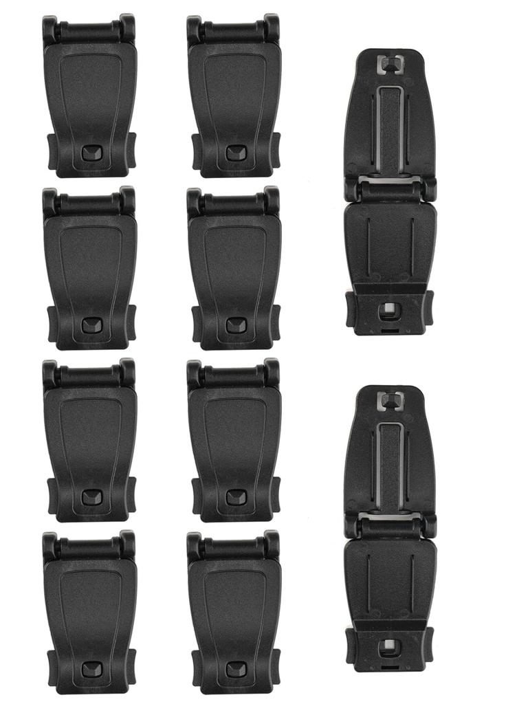 VIPERADE VAB2 Multipurpose Clips for Molle Tactical Locking Carabiners for Molle Webbing Attachment to and Bags 10-Pack 1" Webbing, Backpacks,
