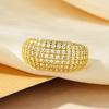 Women's Wide Band Micro-Paved Zircon Ring - Fashionable, Luxurious, Trending Statement Jewelry