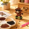Polished Millet Beads DIY Highland Cow Beading Kit Cute 3D Bead Craft