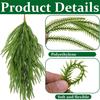 Durable Plastic Christmas Wreath Realistic Pine Leaf Design Greenery Garland For Fireplaces Wall Door Decoration