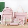 School Bags Set Backpack for Daypack Pencil Pouch Handbag Rucksack Canvas Bookbag Student