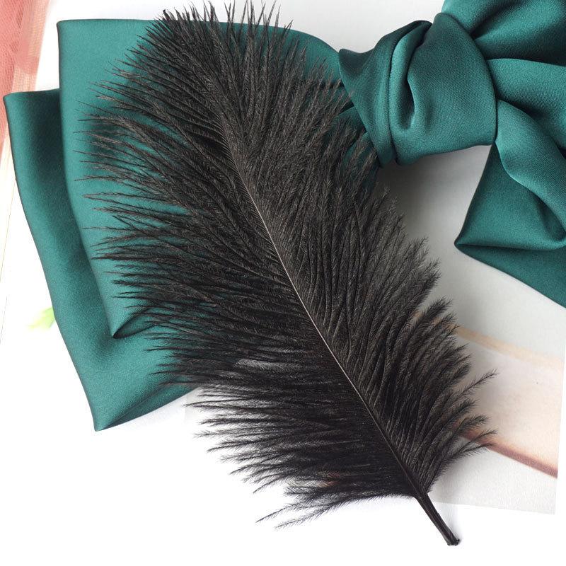 15Cm Black Ostrich Hair Diy Dream Catcher Jewelry Handicraft Material White Feather Wedding Background Wall Decoration