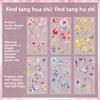 6 Sheets Vintage Leaves Flowers PET Sticker Package Plant Theme DIY Diary Decoration Sticker Album Scrapbooking