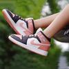 Air Jordan 1 Mid GS Hvit Lys Madderrot Barnesneakers Svart DM9077-108