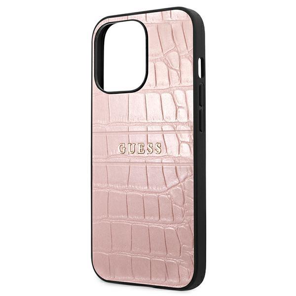 Guess Guhcp13Lpcrbpi Iphone 13 Pro / 136,1 Różowy/Pink Kolekcja Pasków Krokodylich
