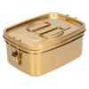1.5L 2-warstwowy pojemnik na lunch Przenośny szczelny 304 stal nierdzewna Bento Pojemnik na jedzenie Zastawa stołowa do domu biura Złoty