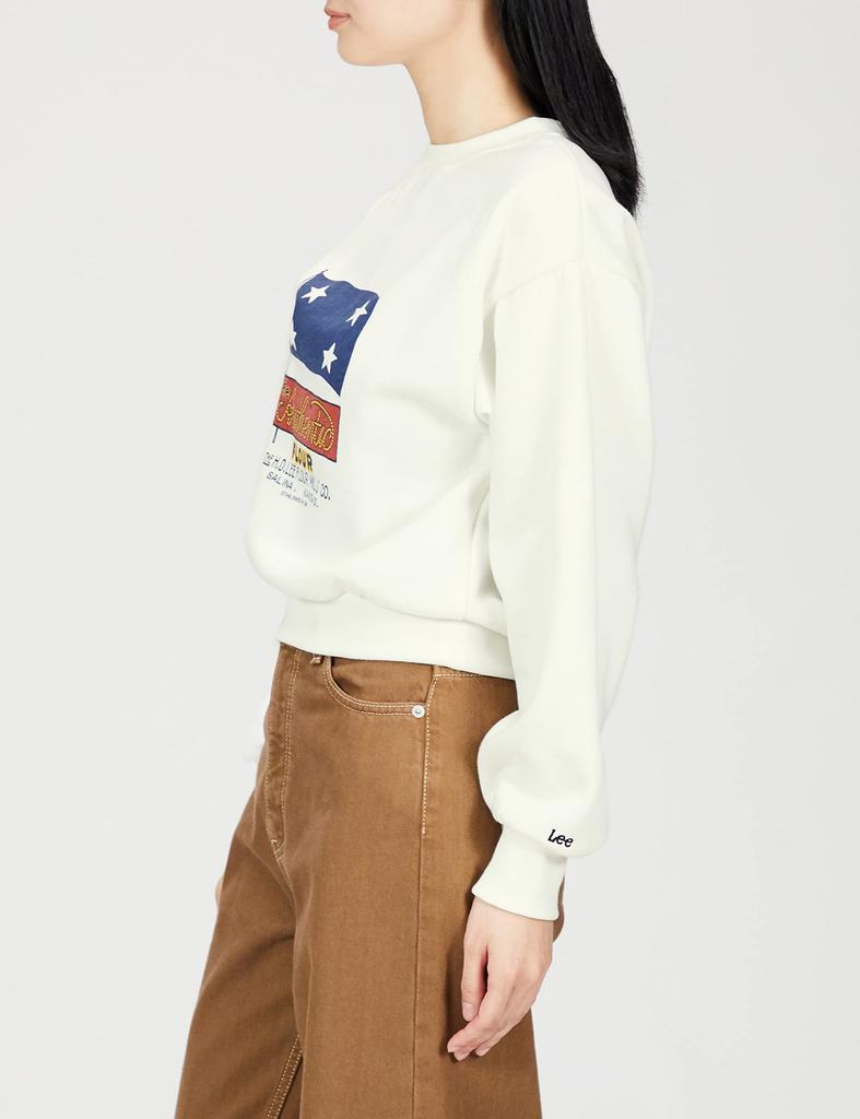 Lee Official Colorful Sweatshirt Size S Women's LT7130-218 White,
