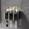 Wall Mounted Toothbrush Storage Organizer Punching Free Hygienic Durable Stylish for Bathroom 3