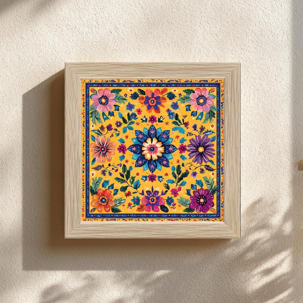 ArtX Paper Madhubani Art Paintings with Frame for Home Decor, Wall Painting for Living Room,