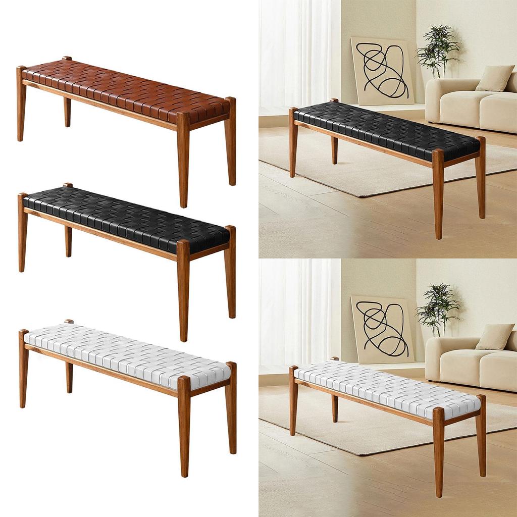 Bench Entryway Bench Furniture Decorative Rectangle Wood Bench Bedroom Bench for Dining Room Salon Studio Hallway Home