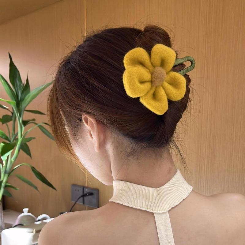 Super Large Flower Hair Clip For Girls With Sweet High Ponytail Claw Clip Temperament And Fashionable Hair Accessories