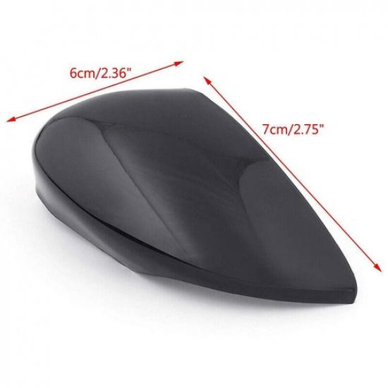Left Side Rearview Mirror Cover Caps Trim For 2011-2017 Ford Fiesta Gloss Black