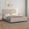 3125468 vidaXL Bed Frame with Headboard Cappuccino 180x200 Cm Faux Leather