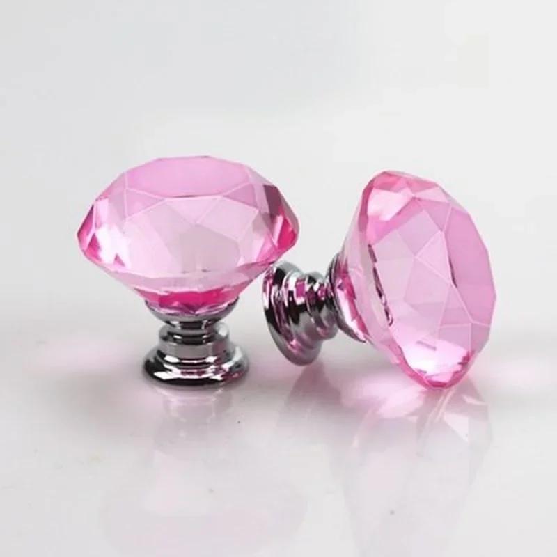 1PCS 30mm Crystal Glass Knobs Cupboard Pulls Drawer Kitchen Cabinet Handles Furniture Handle Hardware