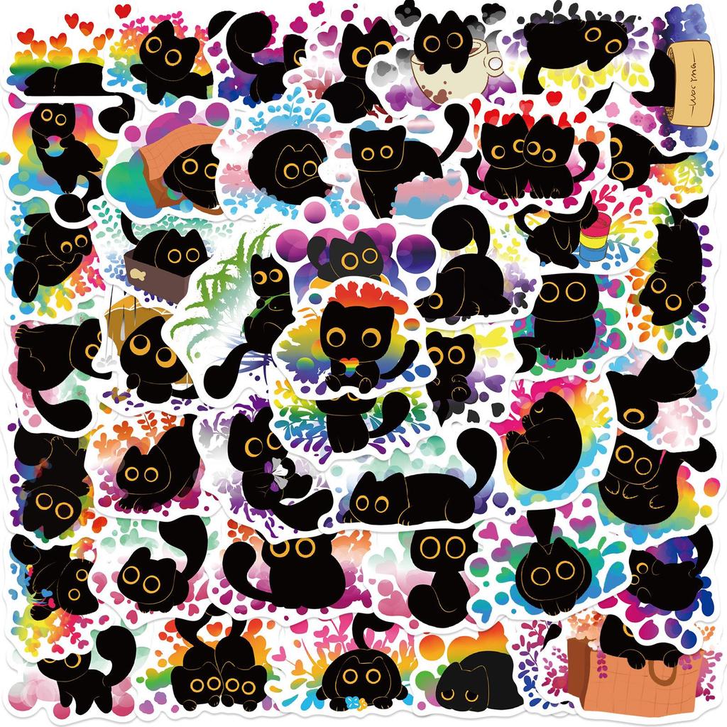 Adorable Kitten & Puppy Stickers: Creative, Waterproof Decals for Notebooks, Bottles, Phones, Skateboards, and Journals.