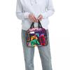 Fluorescent Neon Games Console Insulated Lunch Bag for Women Kids Leakproof Food Boxes Thermal Lunch Box Tote
