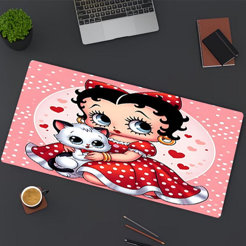 Betty Boop Print Mouse Pad, for Keyboard Pad Laptop PC Mat for Office Home Use, Desk Decor, Perfect Birthday Gift for Gamers
