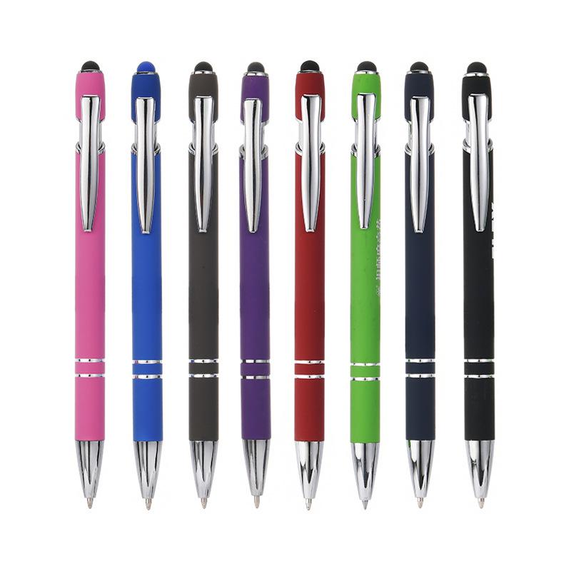 Custom Logo Colored Metal Gel Ballpoint Pen for Signing & Touchscreen Use
