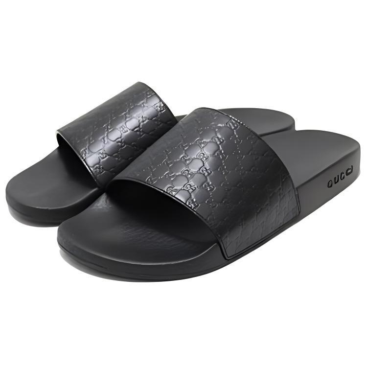 Gucci MicroGuccissima Slides 'Black' Men's 567115-BMJ00-1000