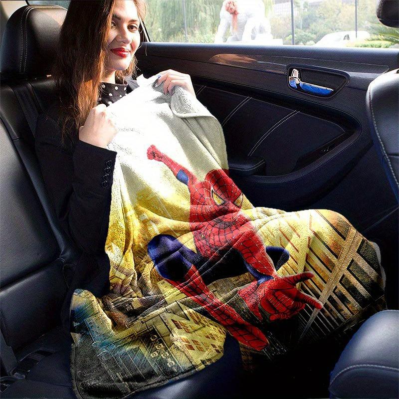 Spider-man Cute Printed Blanket Rectangular Soft Comfortable Modern Style Polyester