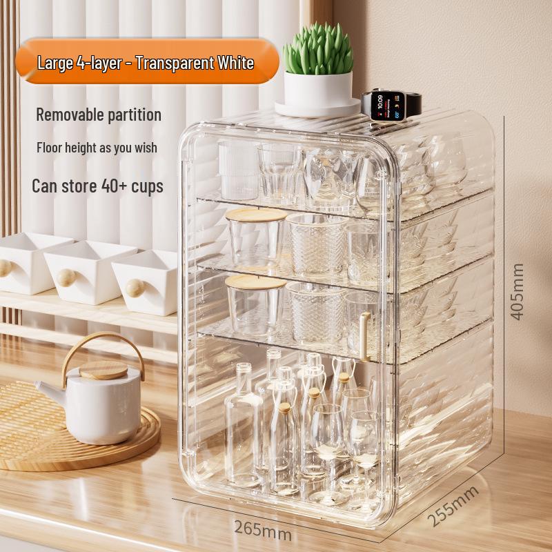 Dustproof Tea & Coffee Cup Storage Rack