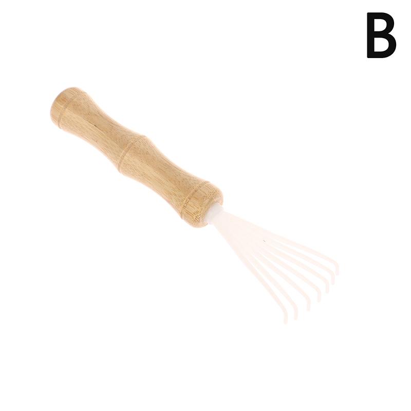 

Wooden Handle Mini Hair Brush Cleaner Hairbrush Cleaning Rake Hair Dirt Remove Comb Embeded Remover Tool Home And Salon Use