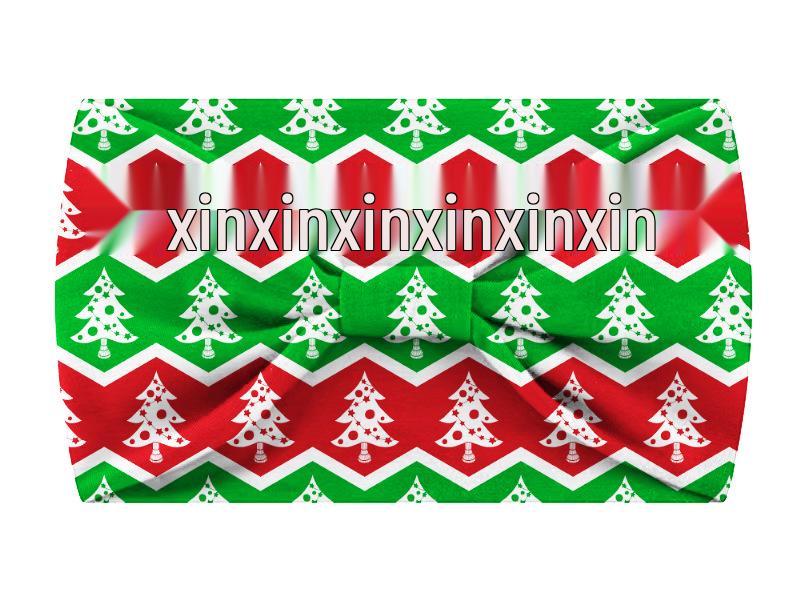 Cross-Border Christmas Print Yoga Waist Headband - 15CM Wide, High-Elastic, Sweat-Absorbing Hair Tie