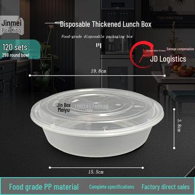 Contenedores Redondos Desechables para Alimentos con Tapas