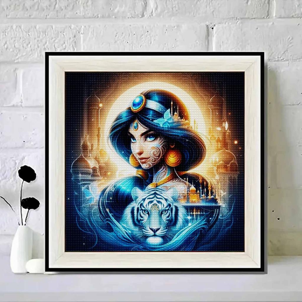 DIY Diamond Painting Round Diamond Beautiful Princess Full Diamond Mosaic Home Decoration Painting Cross Stitch Kit