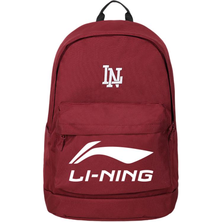 Li Ning Polyester Backpack Regular Unisex Burgundy YBSU177-26